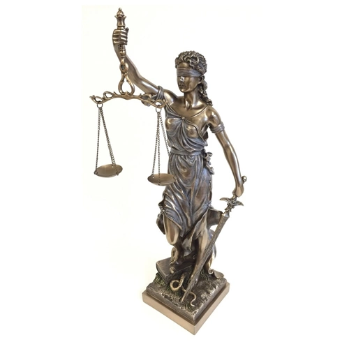 Tượng nữ thần công lý bằng đồng cao 30cm