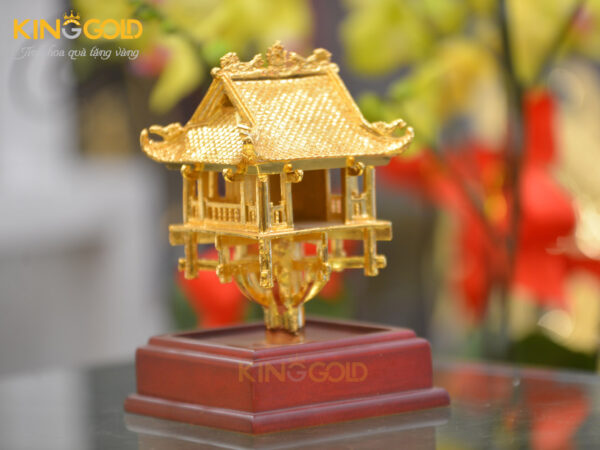 Chùa Một Cột mạ vàng 24k cao cấp của Đồ đồng Việt